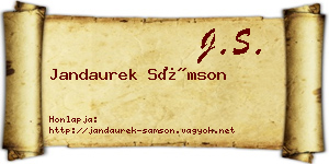 Jandaurek Sámson névjegykártya